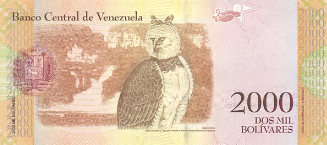 P 96a Venezuela 2000 Bolivares Year 2016